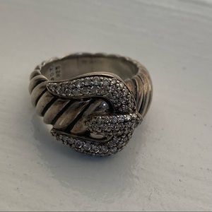 David Yurman Diamond Belt Buckle Ring